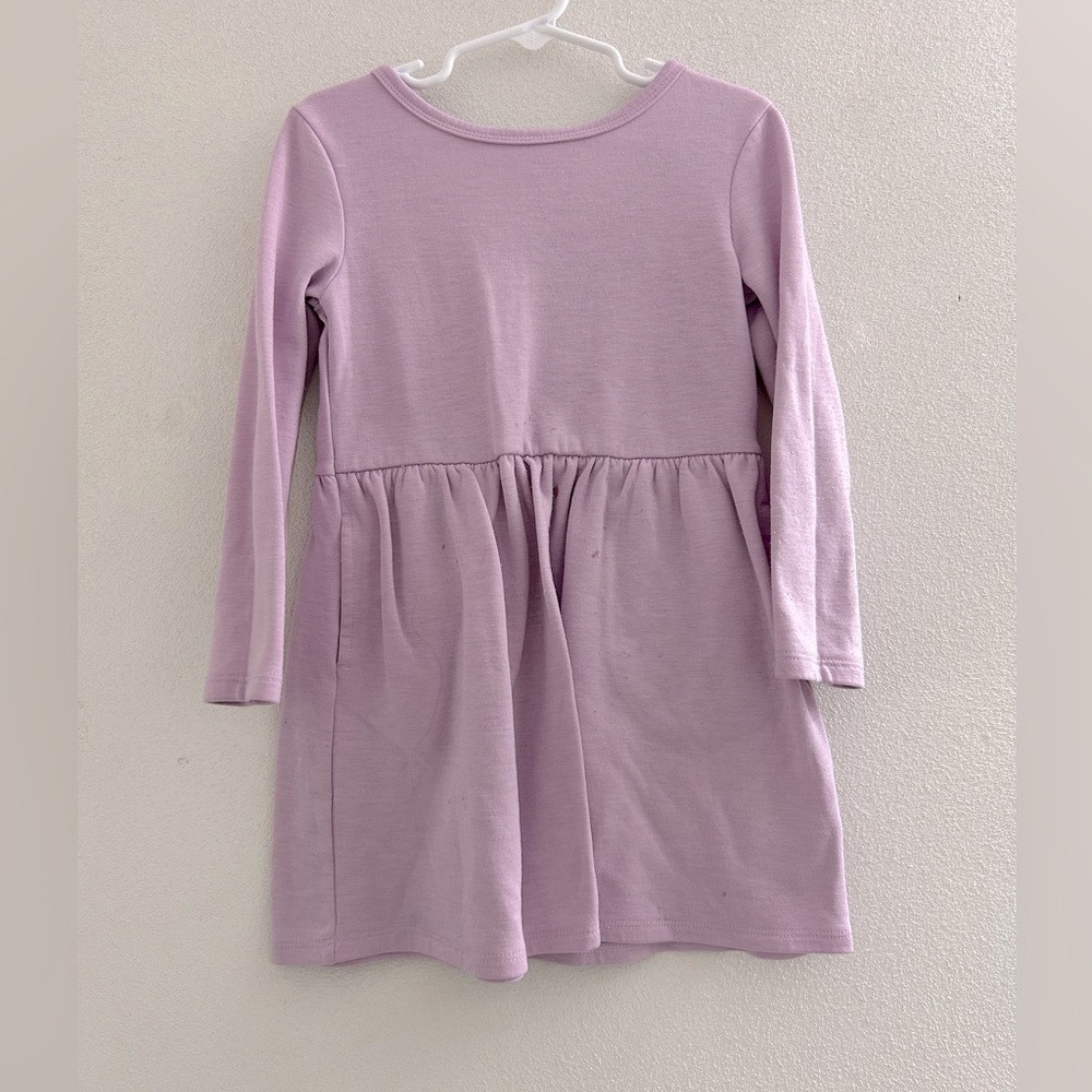 Cat & Jack Lavender Thick Warm Long Sleeve Dress. Girls 4/5.